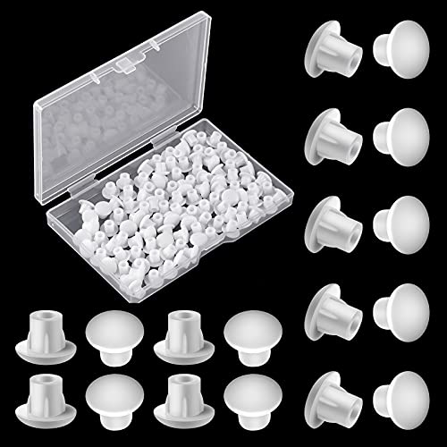 Jetec Jetec 1000 Pieces 316 Plastic Plugs for Round Hole Shelf Cap Cabinet Hole Cover Cupboard Shelf Pegs for in Furniture Cabinet Cupboard Shelves