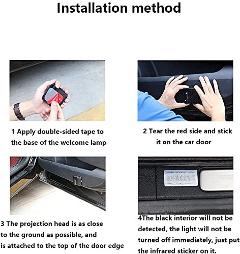 Automaze 3rd Generation Infra-Red Car Door Light Logo Projector Wireless LED Car Courtesy Light Welcome Logo Shadow Ghost Compatible For Suzuki Cars - Image 3