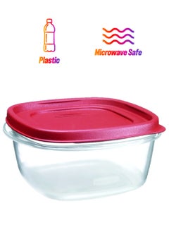 Rubbermaid Dishwasher and Microwave Safe Food Storage Container Clear and Red 1.18 L 6137707  - Image 1