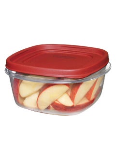 Rubbermaid Dishwasher and Microwave Safe Food Storage Container Clear and Red 1.18 L 6137707  - Image 2