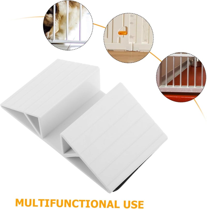 MAGICLULU 4pcs Dog Gate for Stairs Triangle Support Base Stair Edge Protector Pet Fence Stabilizer Standalone Pet Gate - Image 3