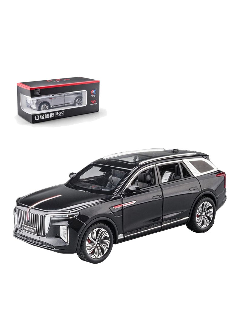 Swift 1:24 Scale Hongqi E-HS9 Toy Cars, Diecast Model Luxury Metal Car, Zinc Alloy Pull Back with Front and Back Lights, Open Door, Off-Road Real Suspensions, Panoramic Sunroof  - Image 1