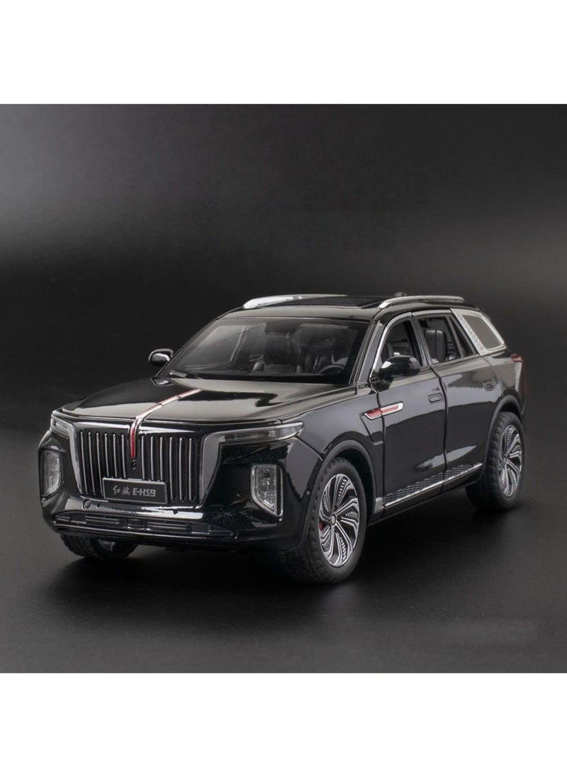 Swift 1:24 Scale Hongqi E-HS9 Toy Cars, Diecast Model Luxury Metal Car, Zinc Alloy Pull Back with Front and Back Lights, Open Door, Off-Road Real Suspensions, Panoramic Sunroof  - Image 2