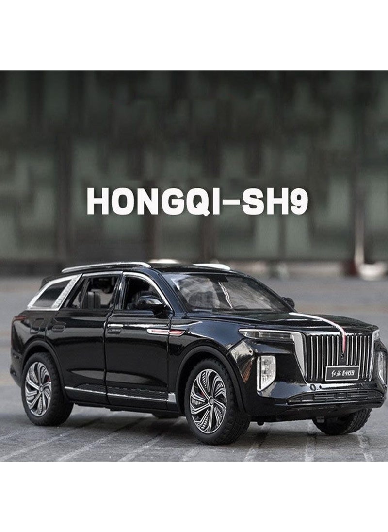 Swift 1:24 Scale Hongqi E-HS9 Toy Cars, Diecast Model Luxury Metal Car, Zinc Alloy Pull Back with Front and Back Lights, Open Door, Off-Road Real Suspensions, Panoramic Sunroof  - Image 3