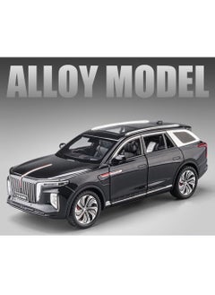 Swift 1:24 Scale Hongqi E-HS9 Toy Cars, Diecast Model Luxury Metal Car, Zinc Alloy Pull Back with Front and Back Lights, Open Door, Off-Road Real Suspensions, Panoramic Sunroof  - Image 4