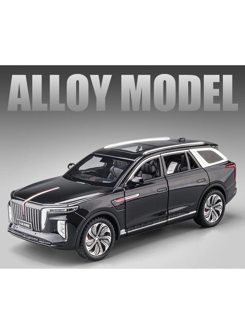 Swift 1:24 Scale Hongqi E-HS9 Toy Cars, Diecast Model Luxury Metal Car, Zinc Alloy Pull Back with Front and Back Lights, Open Door, Off-Road Real Suspensions, Panoramic Sunroof  - Image 4