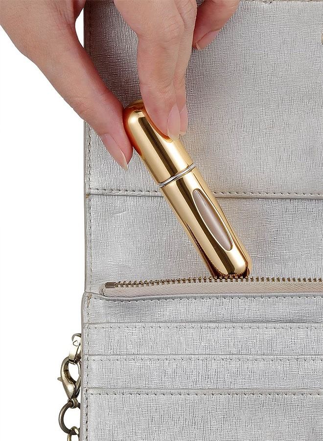 2 Pcs 6ml Travel Refillable Perfume Atomizer Spray Bottle Set (Frosted Gold+Frosted Sliver) - Image 5
