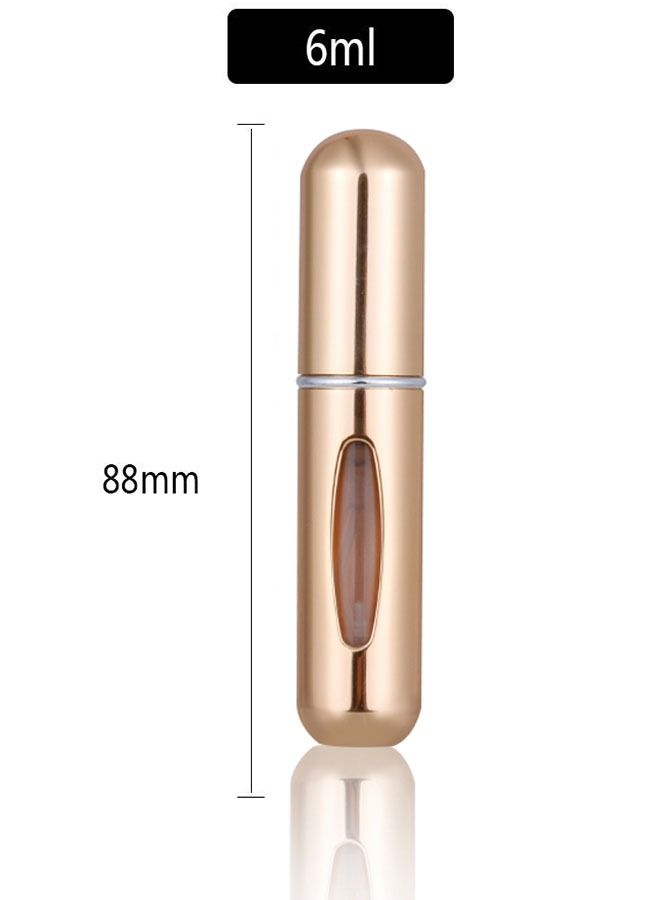 2 Pcs 6ml Travel Refillable Perfume Atomizer Spray Bottle Set (Frosted Gold+Frosted Sliver) - Image 2