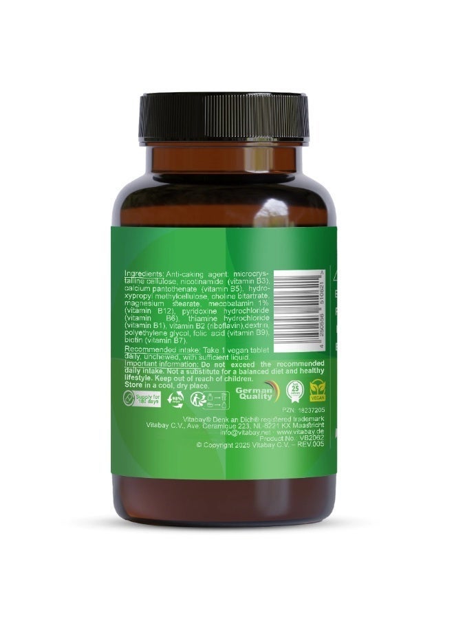 Vitabay Vitamin B Complex - 180 vegan tablets - Image 2