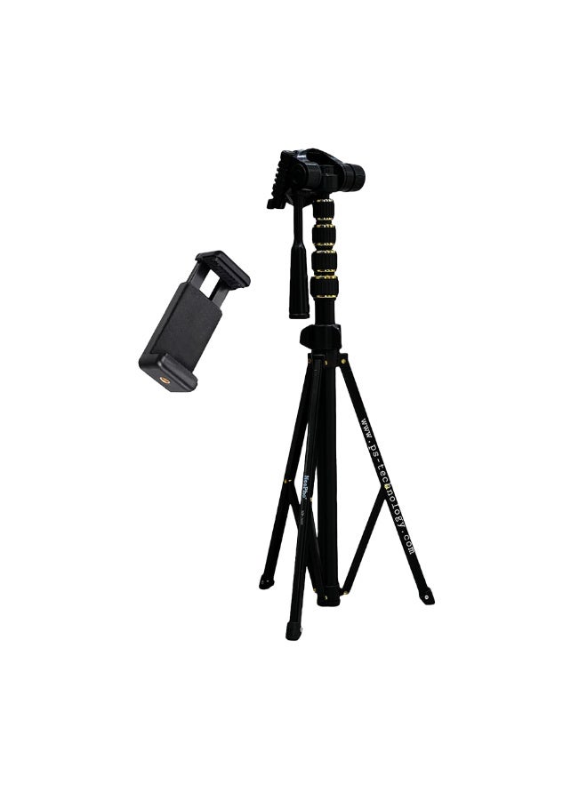 NeePho Professional Tripod NP-2688 with Height up to 2m, Innovative Design with Reinforced Aluminum Body, 360° Rotating Head with Dual Joystick, Stable Windproof Base, Equipped with a Standard 1/4" Screw for Mounting Cameras, Mobile Phones, Lighting, and More - Advanced 4-Stage Locking System, Foldable to 52cm Length with Custom Carrying Bag, Ideal for Travel, Nature Photography, and Professional Videos  - Image 3
