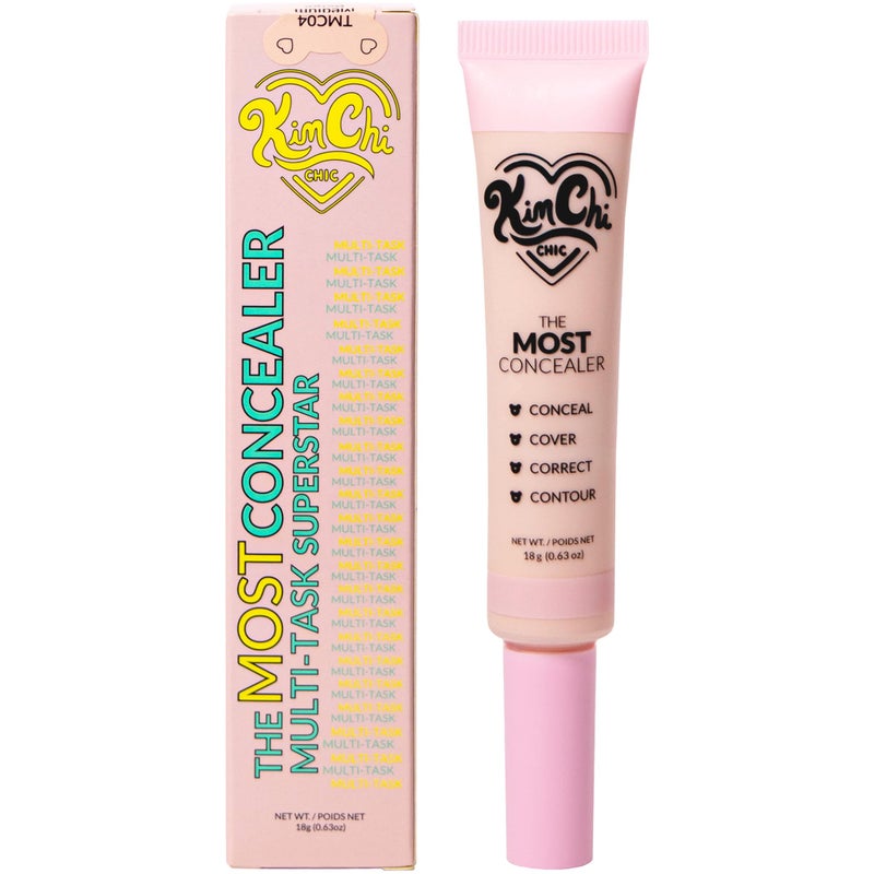 Kimchi Chic KimChiChic Beauty The Most Concealer, Full Coverage Water Resistant Multi-Use Concealer, Conceal, Correct, Contour & Highlight, Matte Satin Finish, Brush Applicator, 0.63 oz, 04-Medium Beige - Image 5