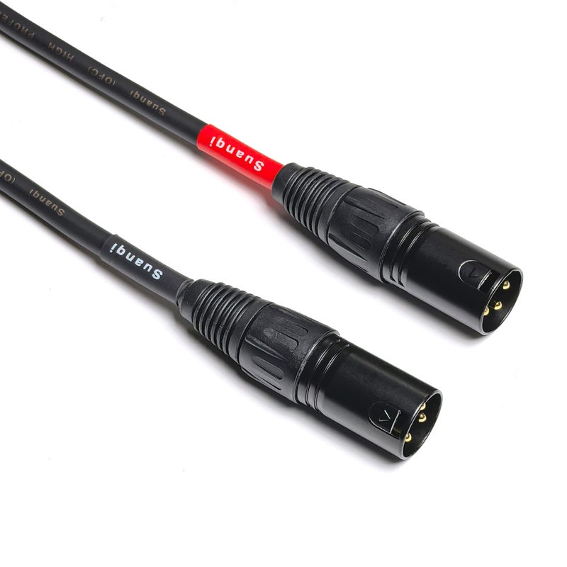 Suanqi WJSTN XLR 3-pin Male to Stereo 6.35 mm 1/4" TRS''Female Adapter Cable, Quarter-inch TRS to XLR 3-pin Dual Channel interconnect Cable 6in 2 Pack - Image 5