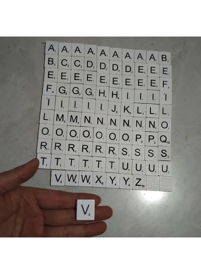 100 Pcs Wooden Scrabble Letters For Crafts Home Wedding Party DIY Decoration - Image 1