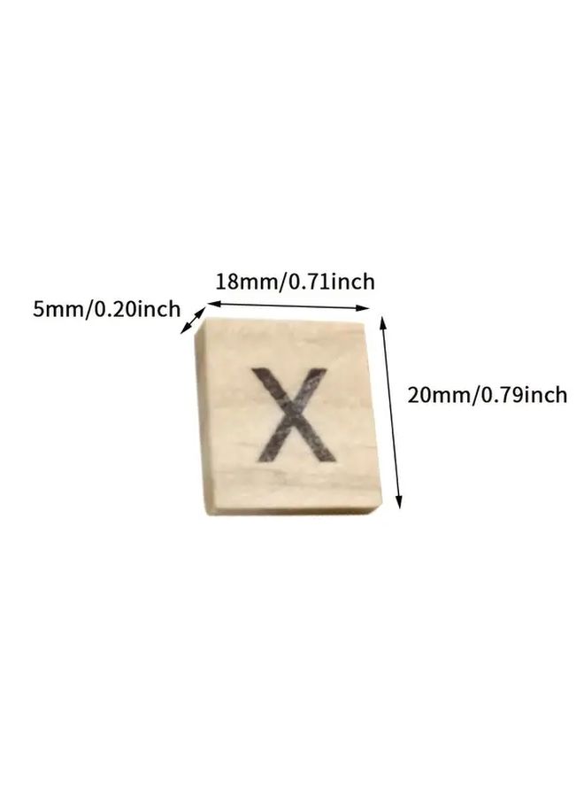 100 Pcs Wooden Scrabble Letters For Crafts Home Wedding Party DIY Decoration - Image 2
