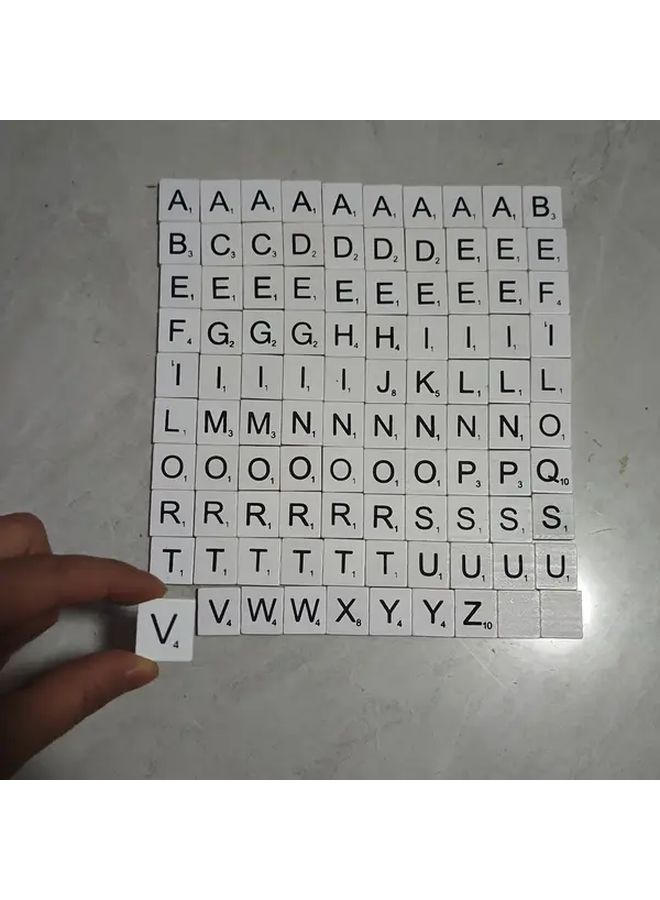 100 Pcs Wooden Scrabble Letters For Crafts Home Wedding Party DIY Decoration - Image 4