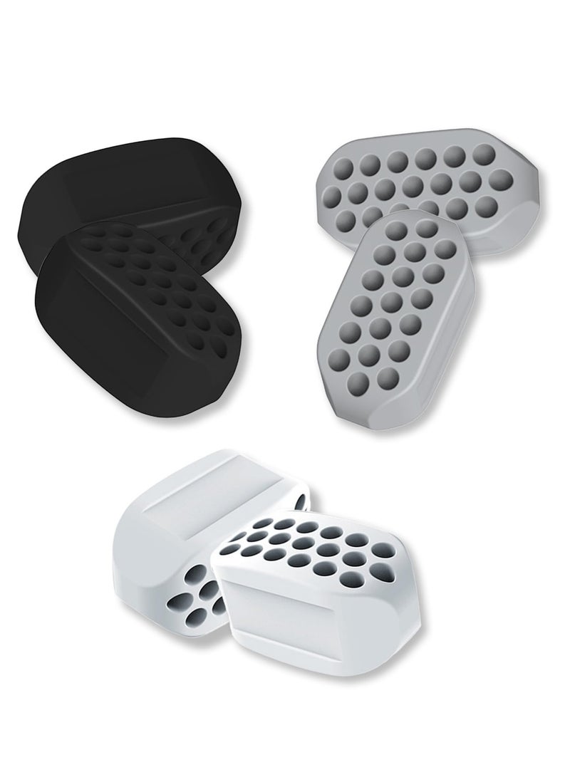 6 Pieces Of Mandibular Line Teeth Training For Men And Women, Enhancing Gums And Double Chin Exercise Device, Mandibular Exercise Mouth Ball, Black, White, Gray - Image 3