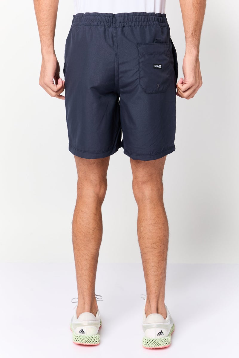 Hurley Men Sportswear Fit Brand Logo Training Shorts, Navy - Image 3