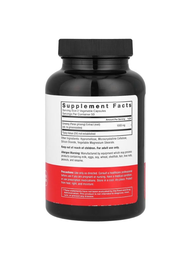 Force Factor Panax Ginseng, 100 Vegetable Capsules (500 mg per Capsule) - Image 2