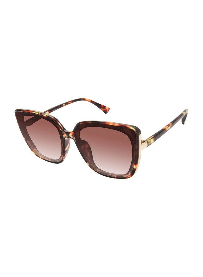 VINCE CAMUTO Vc964 Oversized 100% Uv Protective Women'S Cat Eye Sunglasses. Luxe Gifts For Her 53 Mm Tortoise - Image 1
