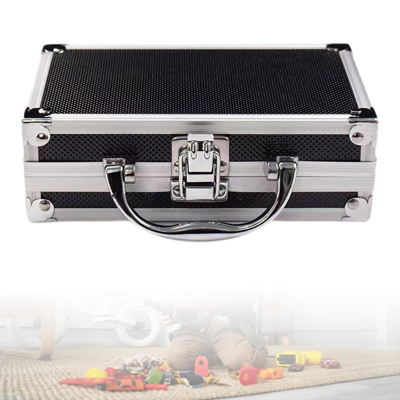 Aluminum Alloy Carrying Case 18 * 11 * 5.8cm Silver Aircraft-Grade Construction - Pre-Cut High-Density Foam Insert Small Hard Case for Technicians, Hobbyists, Travelers and Field Users - Image 5
