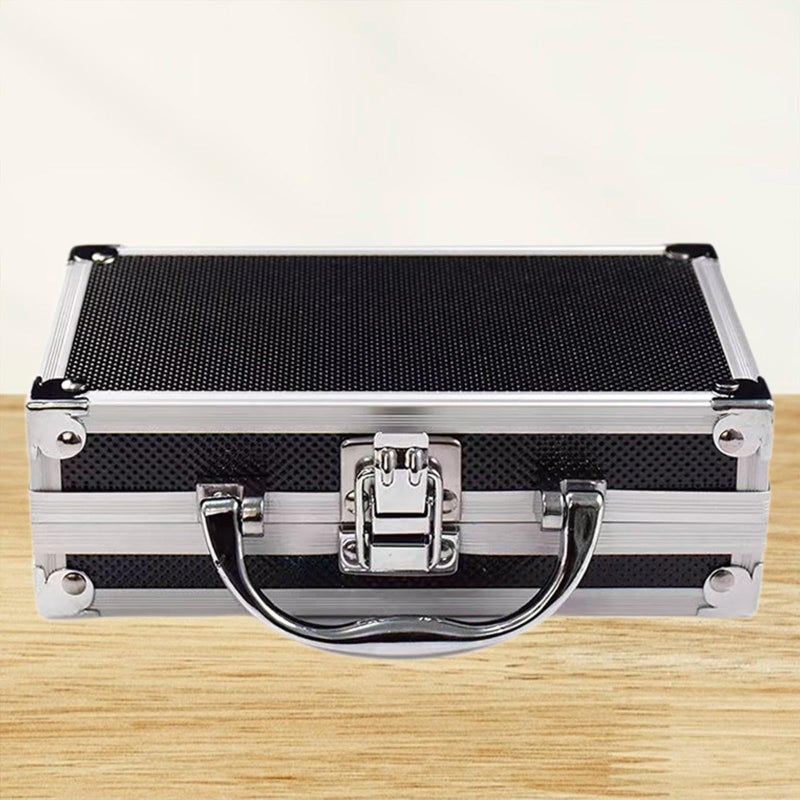 Aluminum Alloy Carrying Case 18 * 11 * 5.8cm Silver Aircraft-Grade Construction - Pre-Cut High-Density Foam Insert Small Hard Case for Technicians, Hobbyists, Travelers and Field Users - Image 4