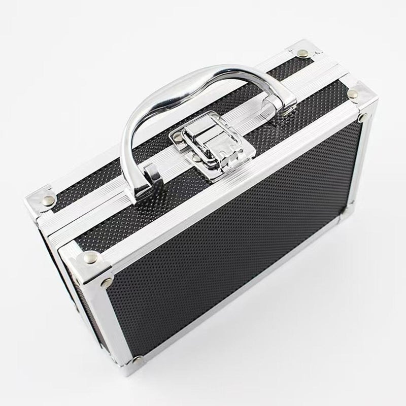 Aluminum Alloy Carrying Case 18 * 11 * 5.8cm Silver Aircraft-Grade Construction - Pre-Cut High-Density Foam Insert Small Hard Case for Technicians, Hobbyists, Travelers and Field Users - Image 3