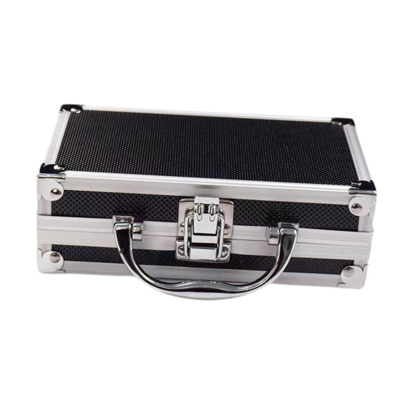 Aluminum Alloy Carrying Case 18 * 11 * 5.8cm Silver Aircraft-Grade Construction - Pre-Cut High-Density Foam Insert Small Hard Case for Technicians, Hobbyists, Travelers and Field Users - Image 1