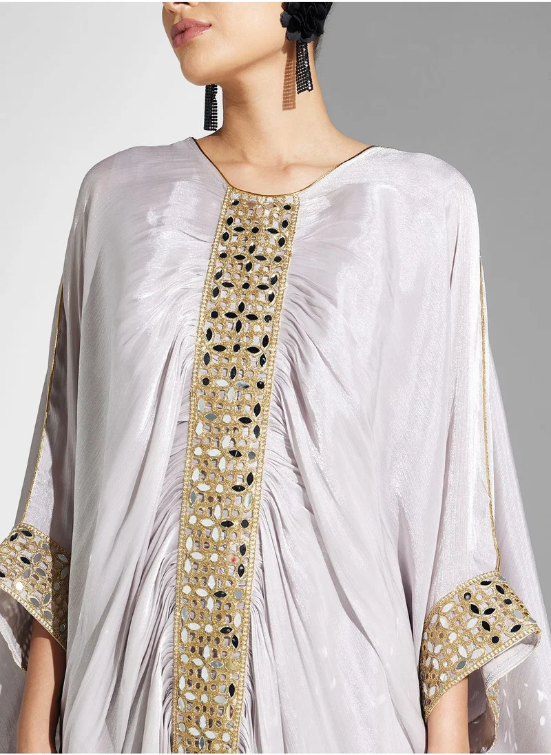 ياسر البيك Embellished Ruched Dress