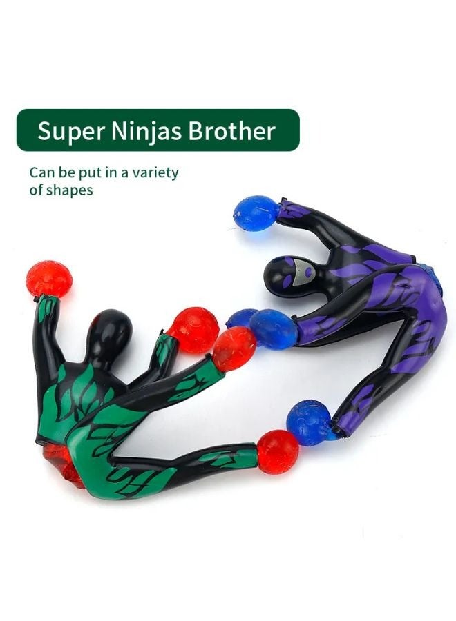 Stick Man Toy, Rubber Toy, Fun Kids Games, Boys Toy, Wall Climbing Game, Rubber Game, Skill Development Game, Spider Man Game, Ninja Game, Kids Toys. - Image 2