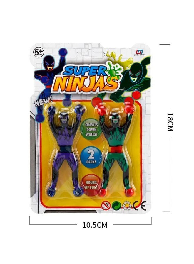 Stick Man Toy, Rubber Toy, Fun Kids Games, Boys Toy, Wall Climbing Game, Rubber Game, Skill Development Game, Spider Man Game, Ninja Game, Kids Toys. - Image 1