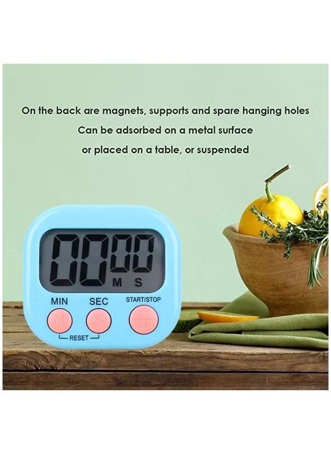 Portable Digital Kitchen Timer Magnetic Cooking Countdown Alarm With LCD  Screen Stand
