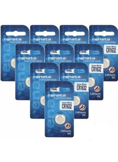 Renata 10-Pieces Renata CR1632 Swiss Made Lithium 3V Batteries  - Image 1