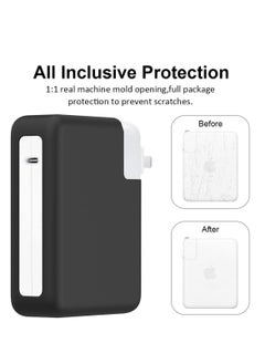 SYOSI Charger Case for Apple MacBook Pro, for M1 Max/M1 Pro 140w Power Adapter Black Silicone Case for Computer Charger Anti-drop Dust Case  - Image 4