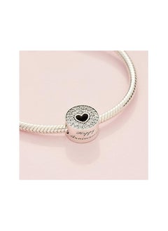 PANDORA PANDORA Happy Anniversary Silver Charm With Clear Cubic Zirconia  - Image 3