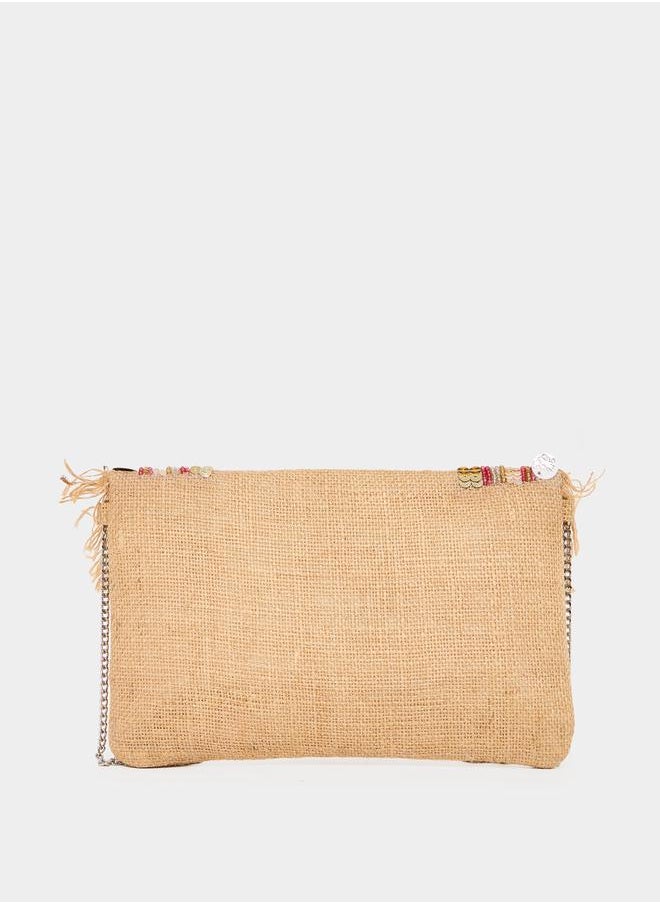 Styli Embellished Fringe Detailed Crossbody Bag  - Image 2