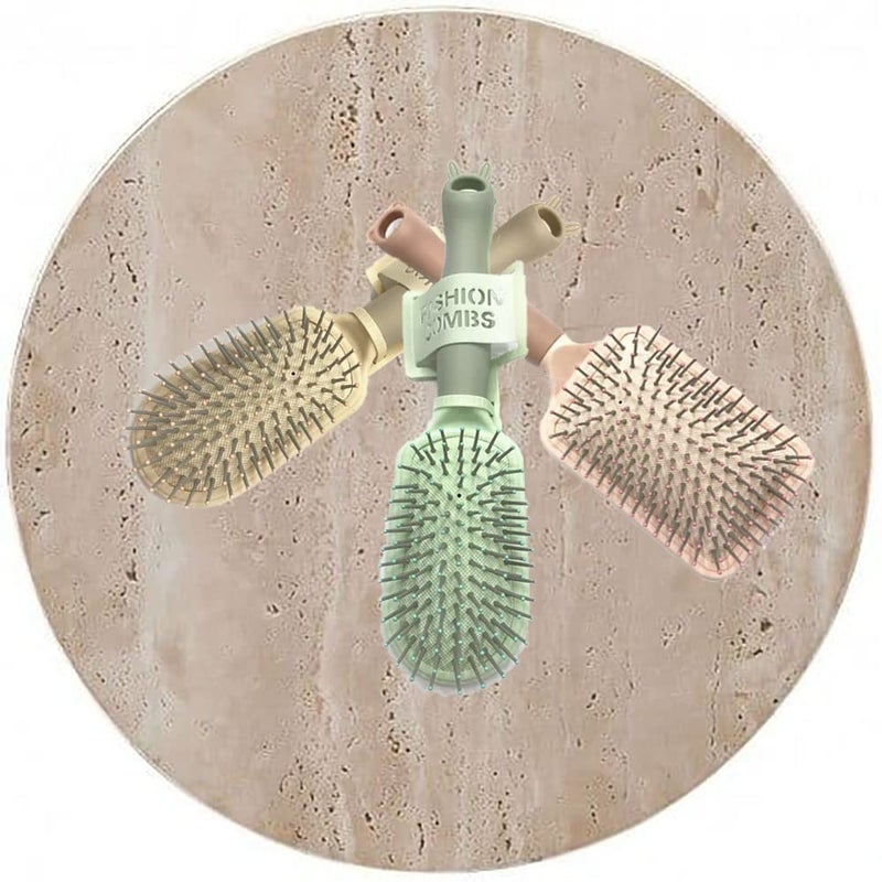 pepplo Paddle Brush for Detangling Blowdrying and Straightening Professional Large Hair Brush All Hair Types Hair Detangler BrushBeige Set of 2 - Image 3