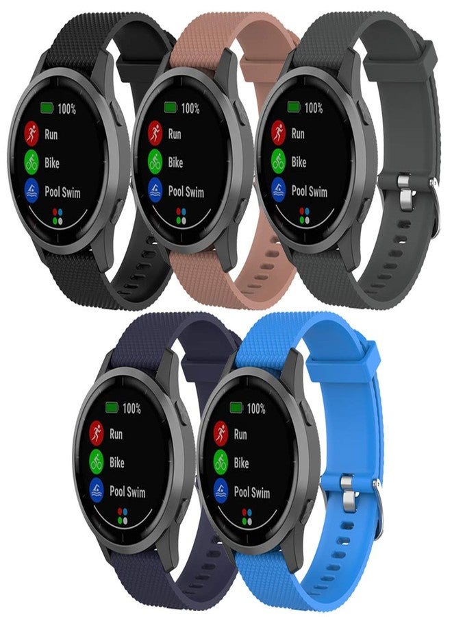 QGHXO سوار ساعة بديل من السيليكون الناعم لساعة Garmin Vivoactive 4/ Venu 2 (بدون جهاز تتبع، أساور بديلة فقط) - Image 1