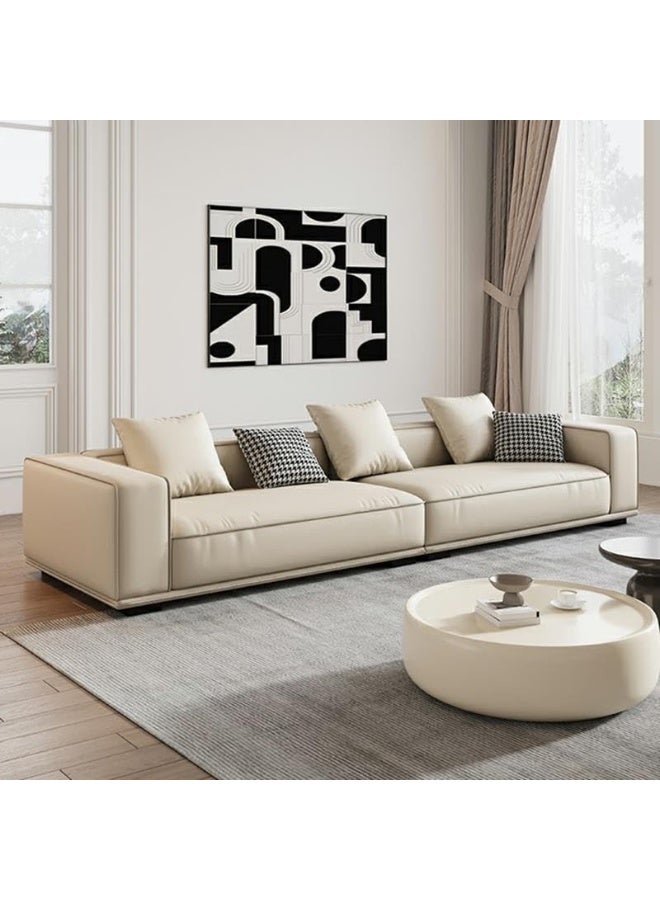 Comfynest Comfynest Modern Eco-Leather Sofa Seats 3 Standard Size 