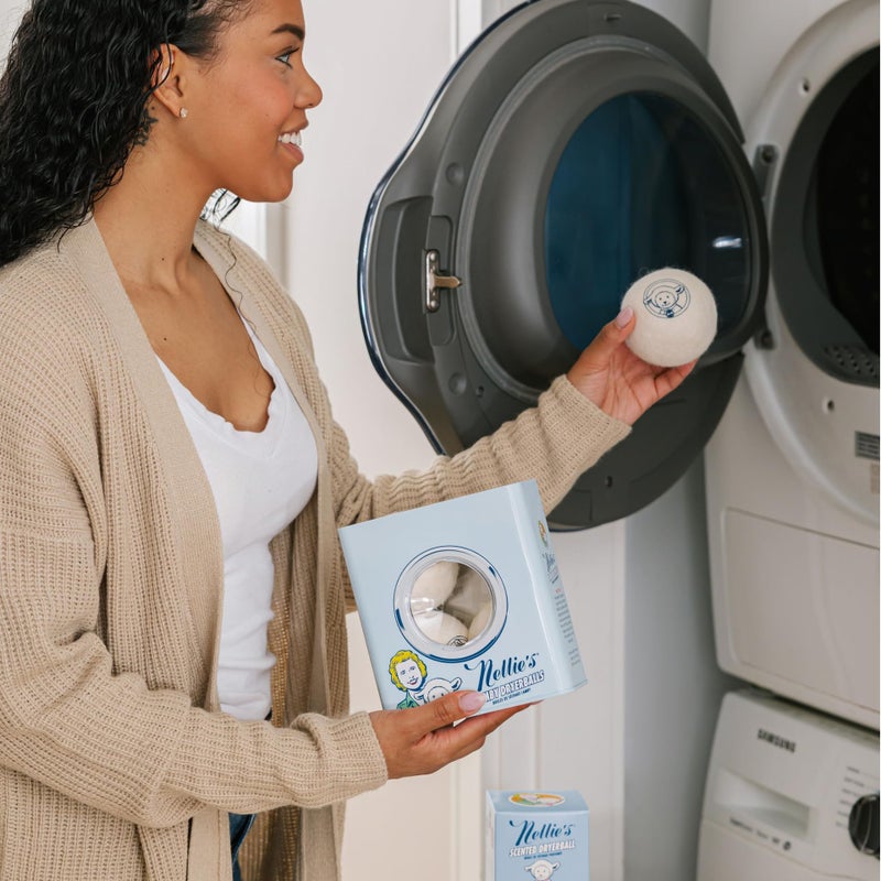 Nellie's Lamby Dryerballs, 4-Pack - Reusable Fabric Softener for 500+ Loads - 100% Pure New Zealand Wool, Silent in Your Dryer, Reduces Cloth Wrinkles, and Saves on Drying Time - Image 2