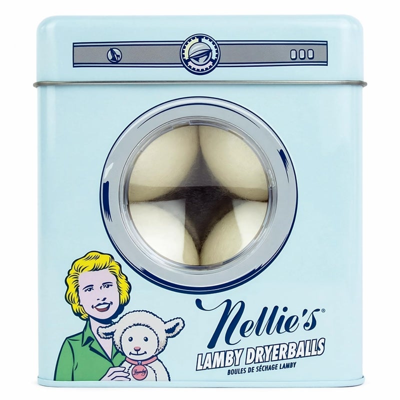 Nellie's Lamby Dryerballs, 4-Pack - Reusable Fabric Softener for 500+ Loads - 100% Pure New Zealand Wool, Silent in Your Dryer, Reduces Cloth Wrinkles, and Saves on Drying Time - Image 1