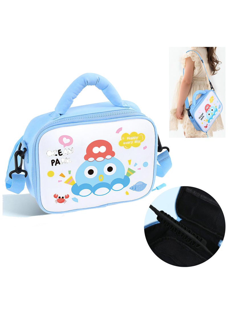 LKTOCAFT 48 PCS Portable Acrylic Paint Pens Bag For Markers Storage ,Three Compartments Large Capacity Bag, Cute Bag With The Strap, Art Supplies Gift For Children Not Includs the Pens, Multifunctional  - Image 1