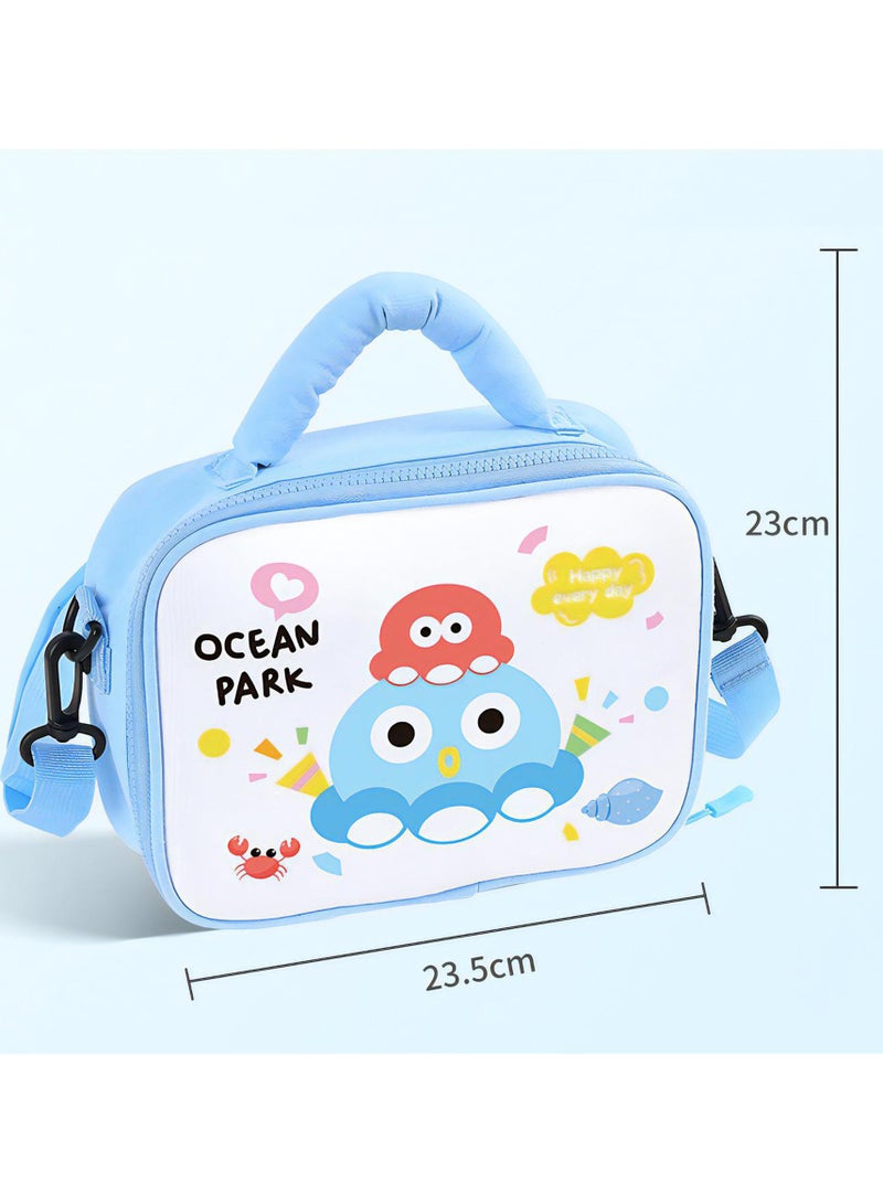 LKTOCAFT 48 PCS Portable Acrylic Paint Pens Bag For Markers Storage ,Three Compartments Large Capacity Bag, Cute Bag With The Strap, Art Supplies Gift For Children Not Includs the Pens, Multifunctional  - Image 5