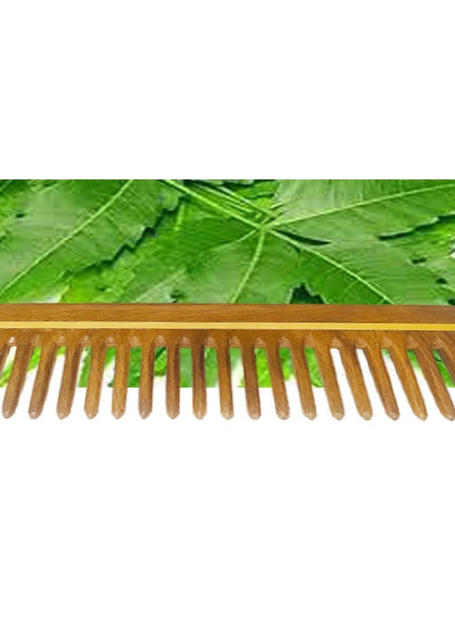 Rufiys Neem Wooden Comb Set | Wide Tooth Comb for Women & Men | Detangling | Anti Dandruff | Hair Growth Combo Pack - Image 5