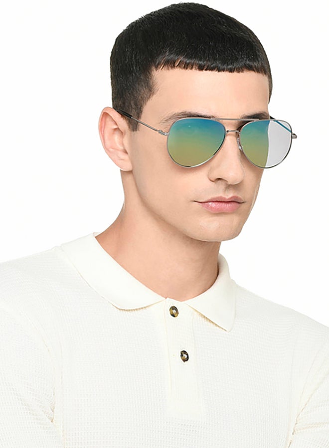 John Jacobs Unisex John Jacobs ALI FAZAL Silver - Multicolor | Full Rim Pilot Stylish & Premium Sunglasses | Polarized and 100% UV Protected | Men & Women | Medium | JJ S70012 - Image 3