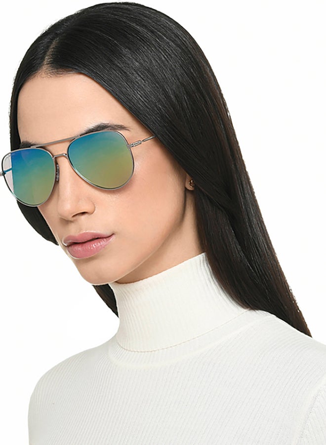 John Jacobs Unisex John Jacobs ALI FAZAL Silver - Multicolor | Full Rim Pilot Stylish & Premium Sunglasses | Polarized and 100% UV Protected | Men & Women | Medium | JJ S70012 - Image 4