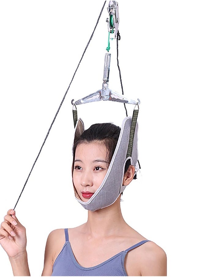 Generic Portable Neck Stretcher Hammock for Neck Pain Relief, Spine Chiropractic Decompression Tool, Physical Therapy for Neck Decompressor (Hook Mounted)  - Image 1