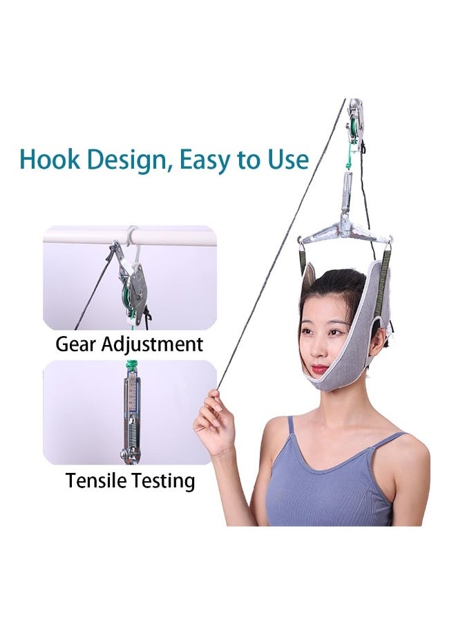 Generic Portable Neck Stretcher Hammock for Neck Pain Relief, Spine Chiropractic Decompression Tool, Physical Therapy for Neck Decompressor (Hook Mounted)  - Image 2