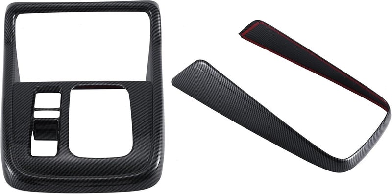 QASULER Carbon Fiber Gear Shift Panel Trim for CR-V 2022-2023 - Image 2