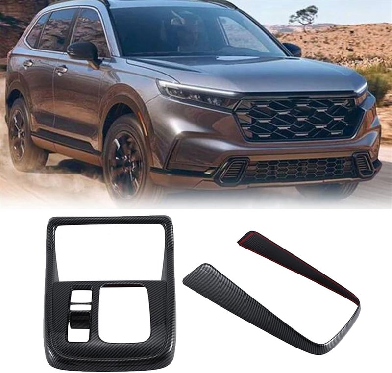 QASULER Carbon Fiber Gear Shift Panel Trim for CR-V 2022-2023 - Image 5
