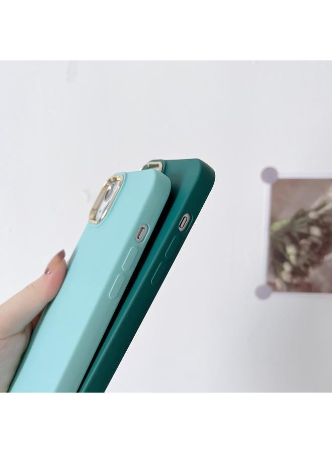 S-TOP Case For iPhone 13 Pro Liquid Silicone Electroplating + Flannel Phone Case - Image 4